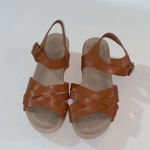 Place Tan Brown Strappy Sandals Girl Size 1 - Picture 2 of 13